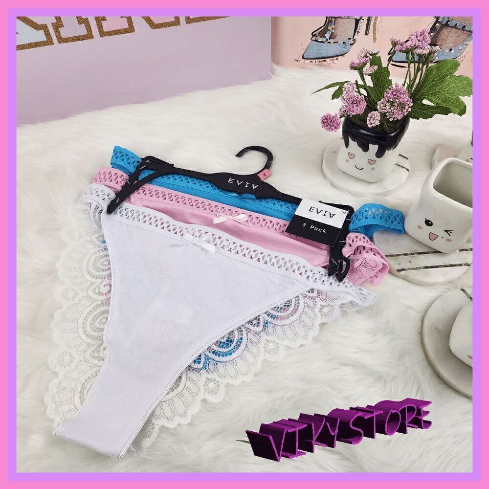 NWT 💖 Color Your Days: EVIA 3 Pack Panties in Vibrant Multicolor, Medium ✨ NWT